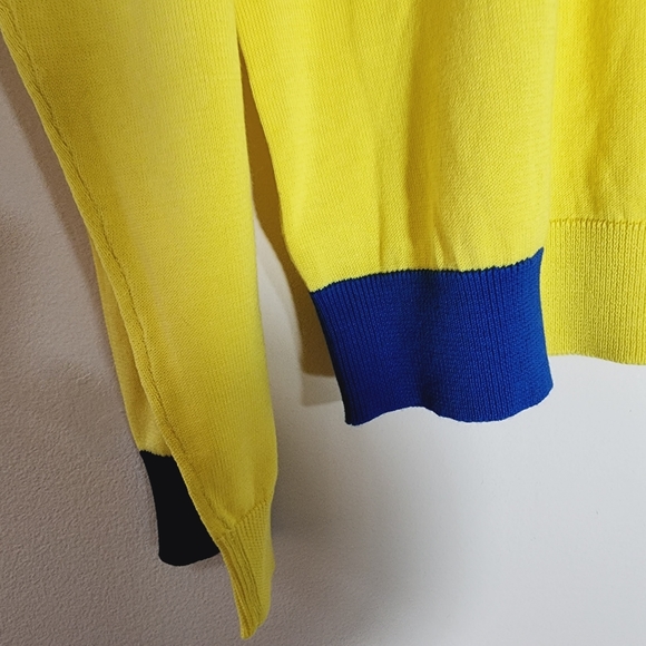 SUN 68 yellow sweater 100% cotton - Picture 7 of 9